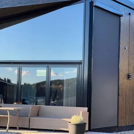 Attraktiv & Smart Funkishytte Pa Nes Strandhager. Arnes  Exterior photo